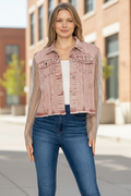 Denim Jacket With Mesh Stone Sleeves