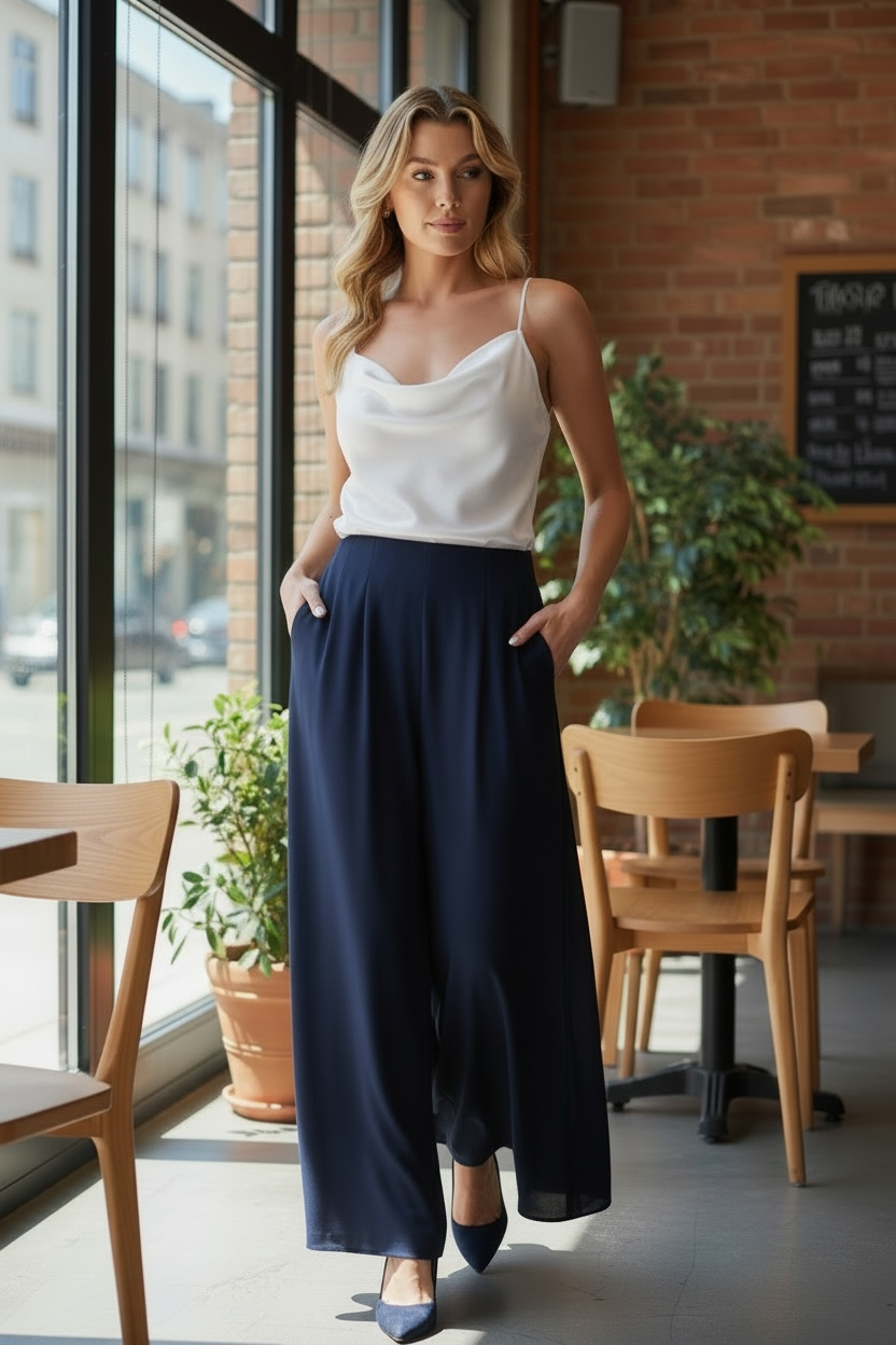 Chain Strap Satin Cami Top