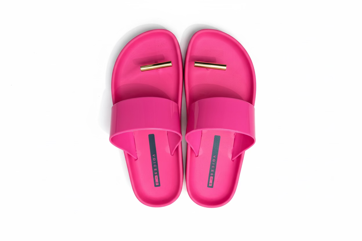 Smooth Look Minimal Sandal- Pink/Gold