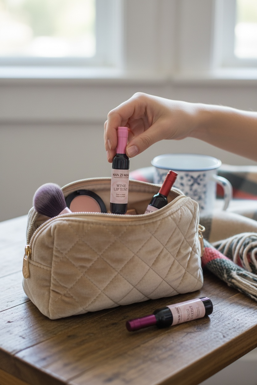 Wine Bottle Shape Ornament Lip Tint