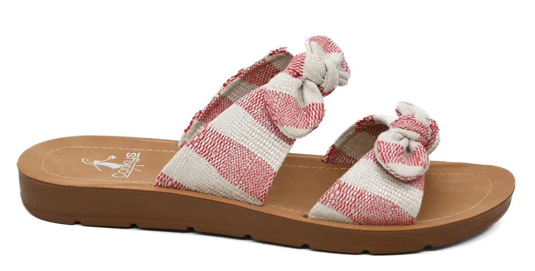 Take A bow- Red Natural Stripe