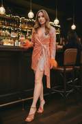 Sequin Wap Mini Dress