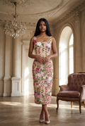 Floral Embroidered Midi Dress