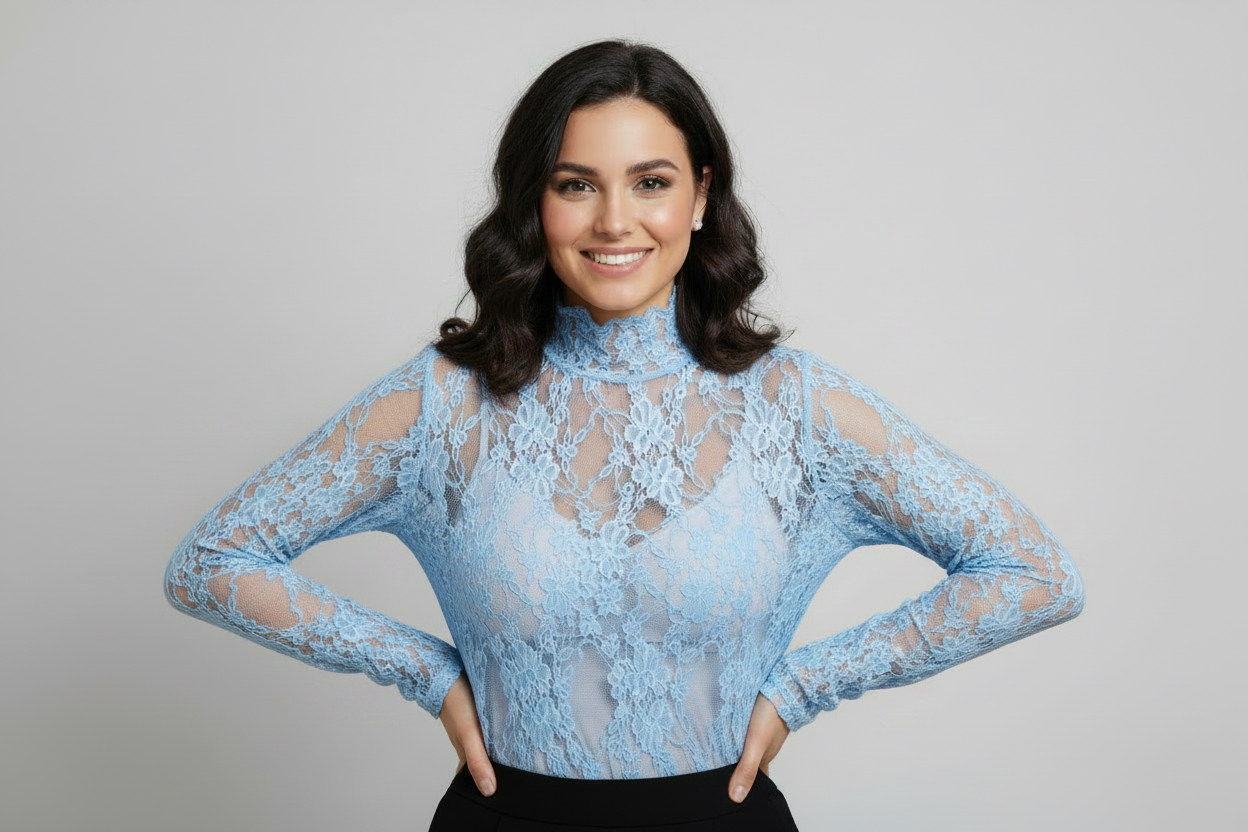 Mesh Floral Top