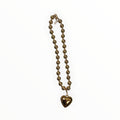 Gold Heart Chunky Pendant Necklace