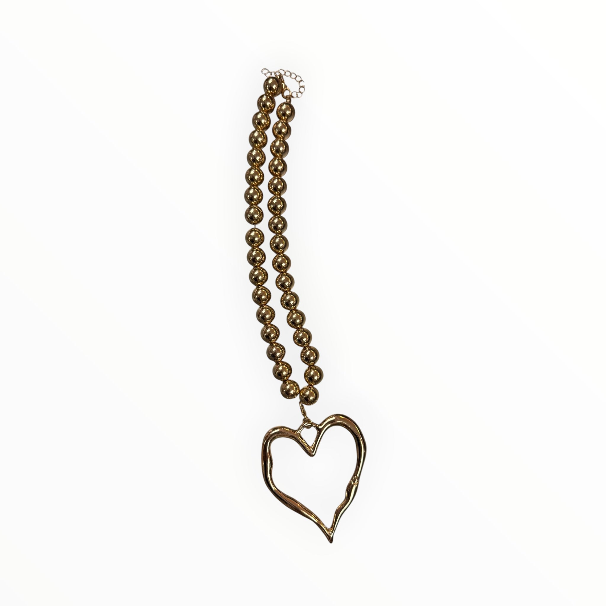 Gold Heart Pendant Necklace