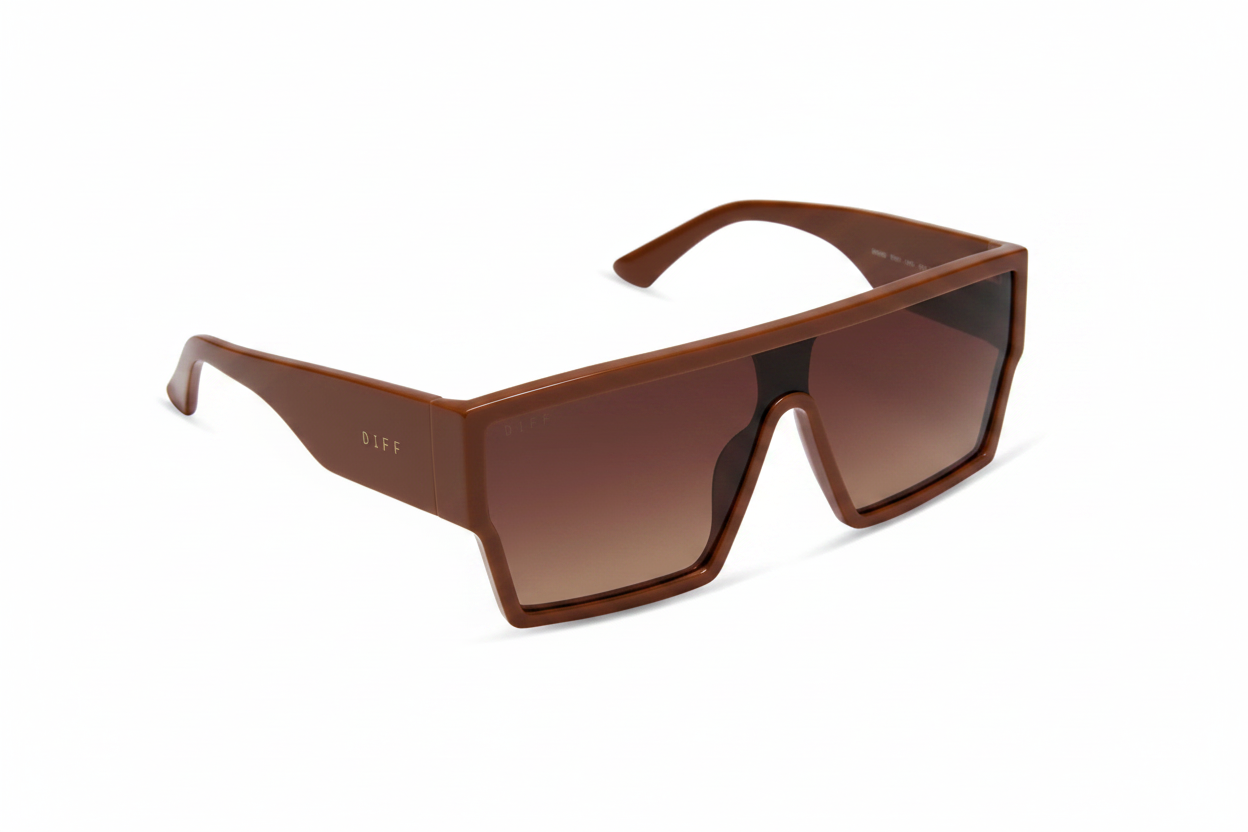 Electra Shield Sunglasses- Cafe Ole + Brown