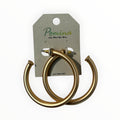 Satin 2.25" Stud Hoop Earring