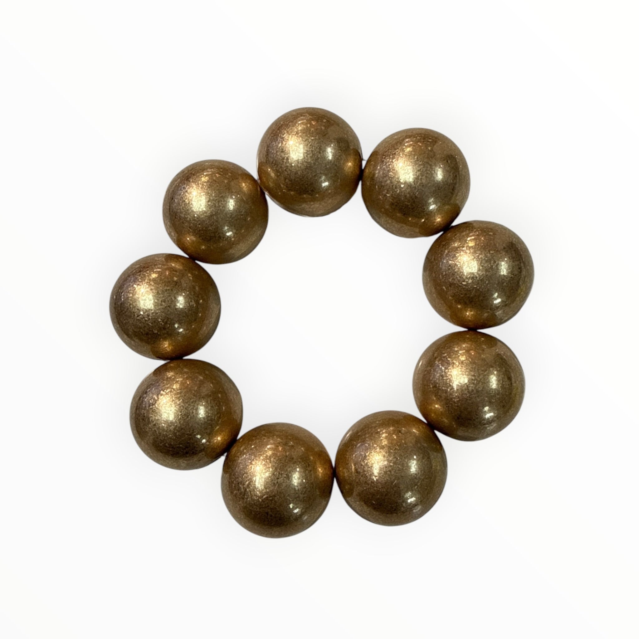 Gold 25MM Large Beaded Bracelet