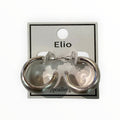 Matte Silver Wide .5" Hoop Earring