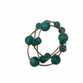 Gold Bar Set of 3 Bracelet- Teal/Turquoise
