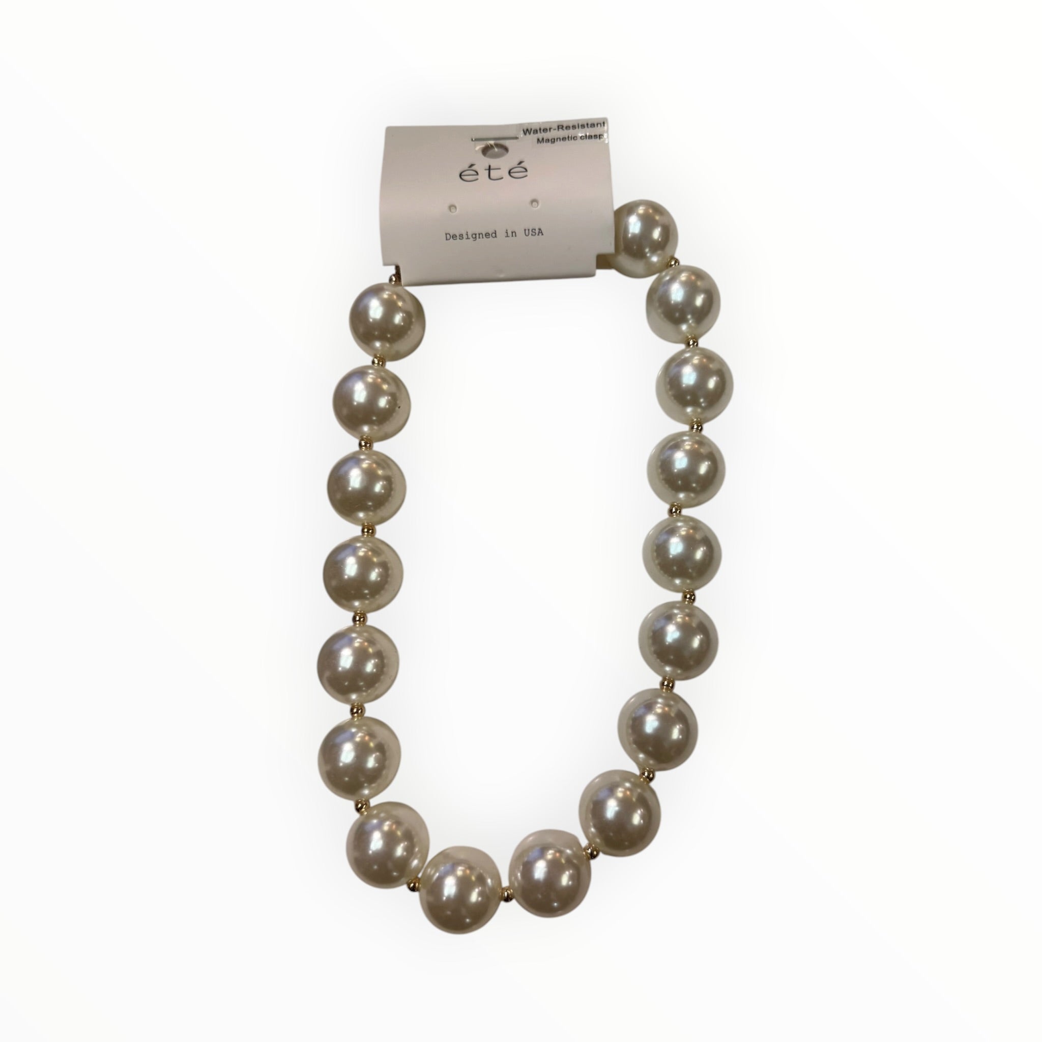 Pearl 17" Necklace with Magnetic Closure