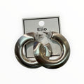 Matte Silver Thick 2" Earring