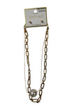 Pearl Bead & Gold Chain Layered Necklace