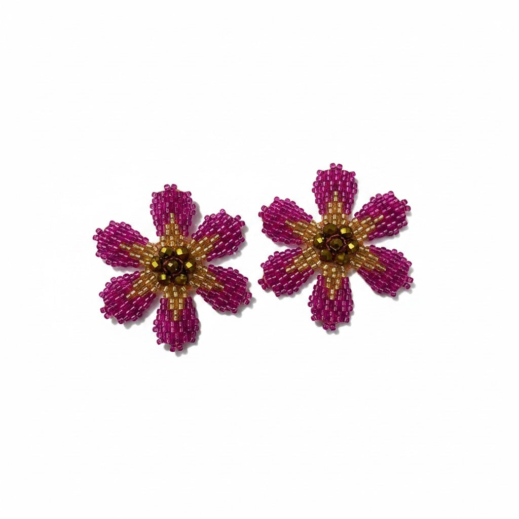 Beaded Flower Earrings