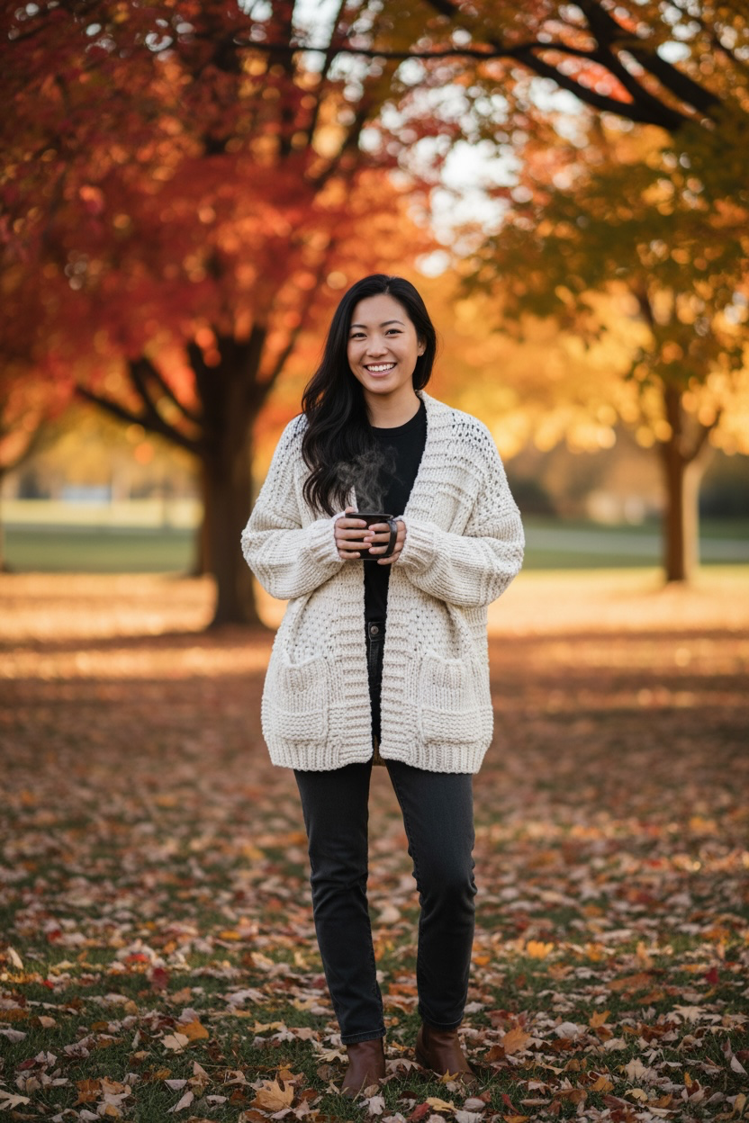 Hand Crochet Cardigan- Ivory