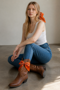 Custom Embroidered Cowboy Boot Bandana Bow- Tennessee