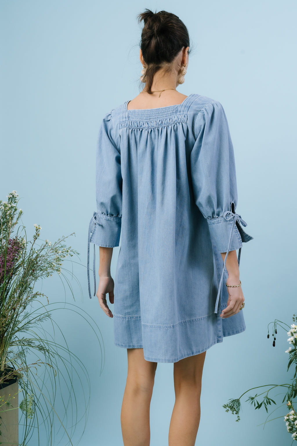 Light Denim Baby Doll Dress