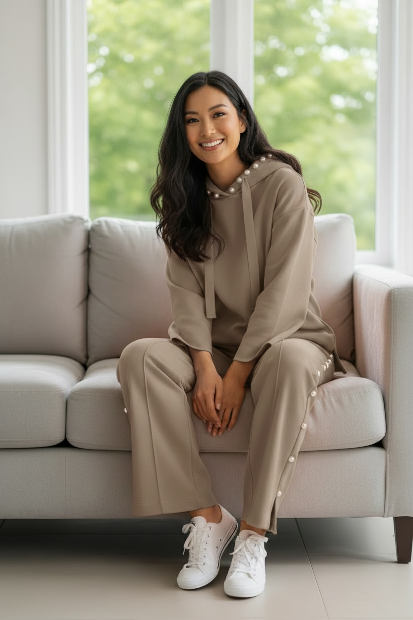 Francine Pearl Hoodie- Taupe