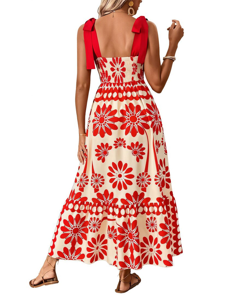 Floral Dress- Red