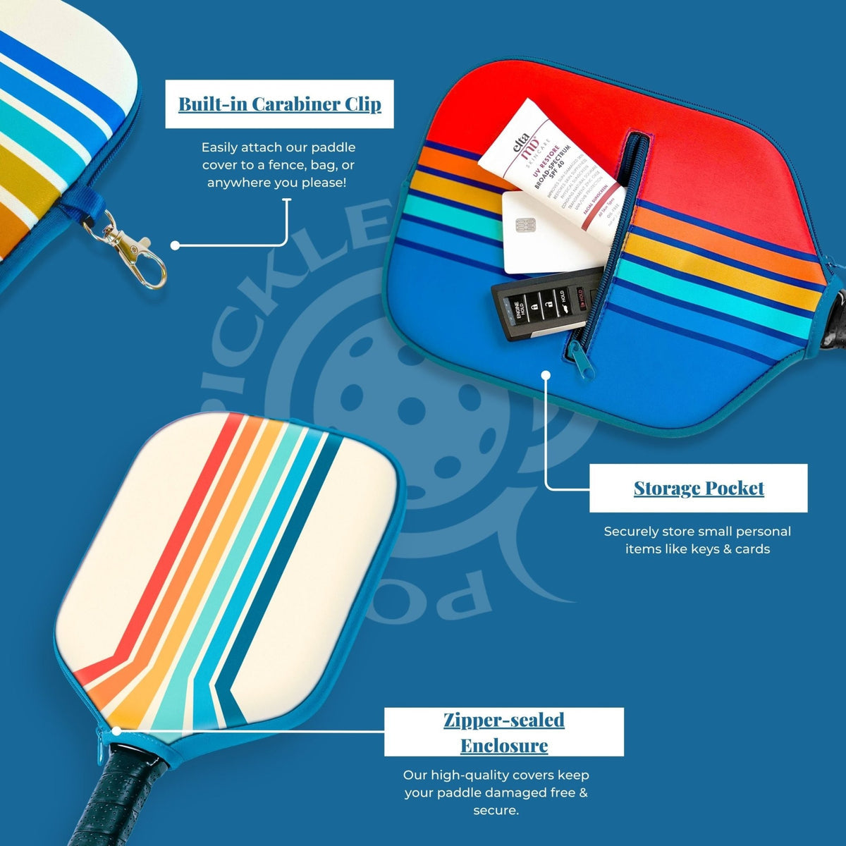 Pickleball Paddle Cover with Storage
Pocket - Classic Dink