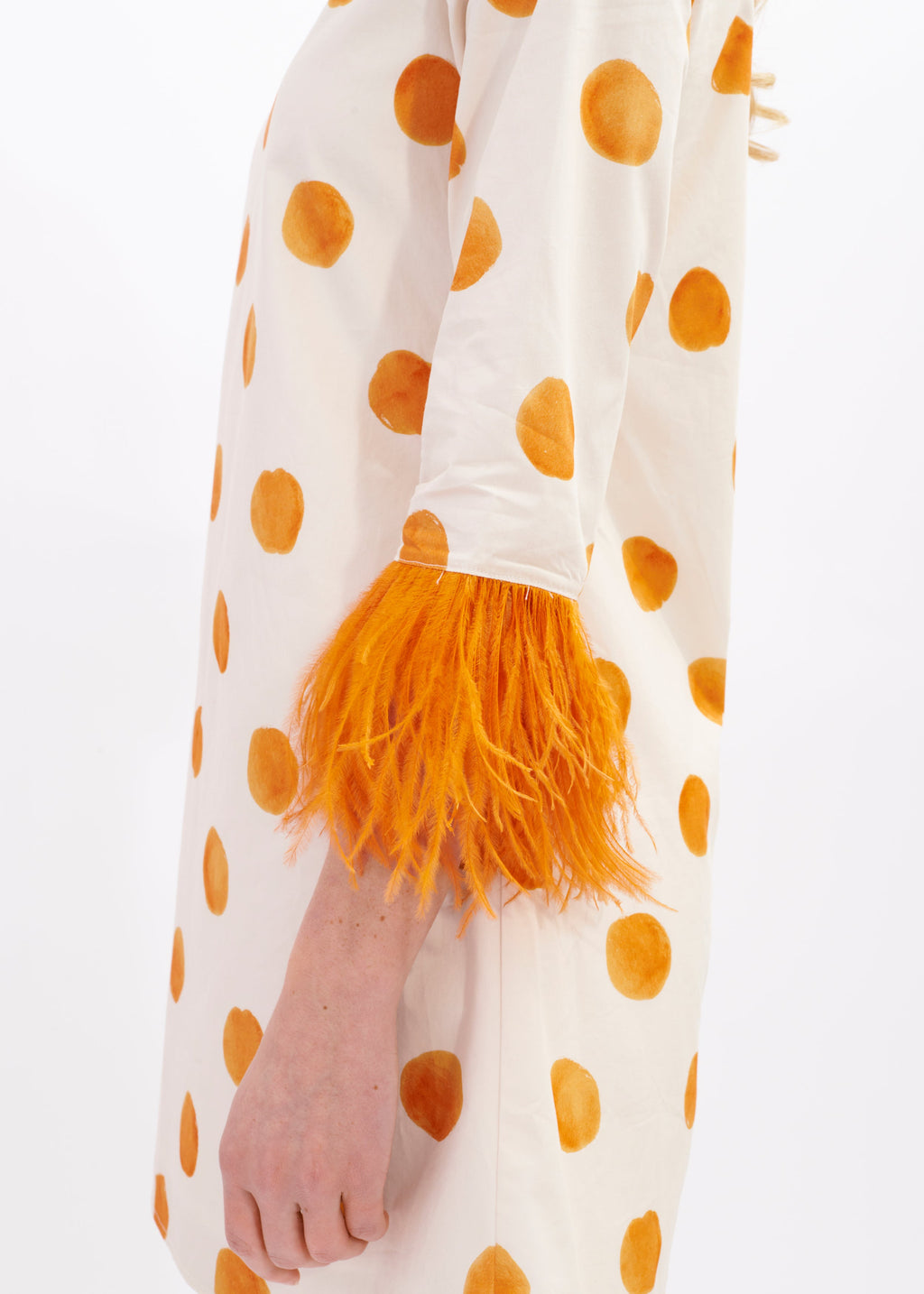 Eva Feather Dress- Orange