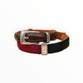 Multi Color Calf Hair Leather Belt