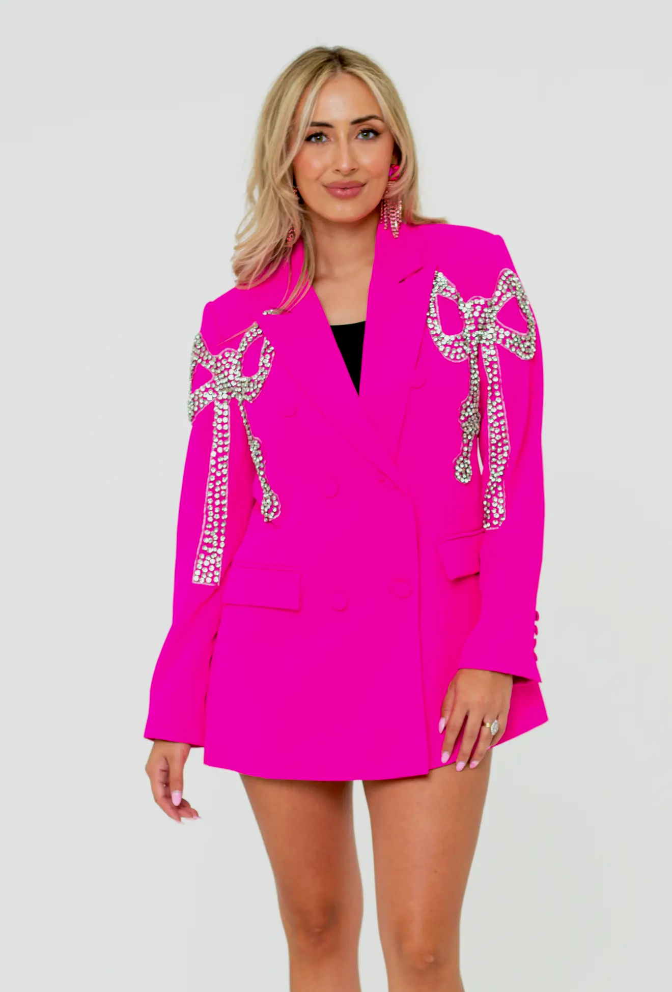 Quillen Blazer- Hot Pink