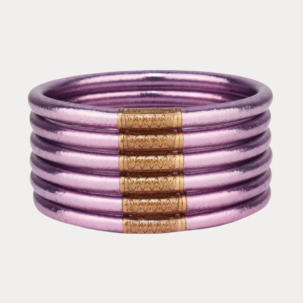 Lila All Weather Bangles (Set of 6)