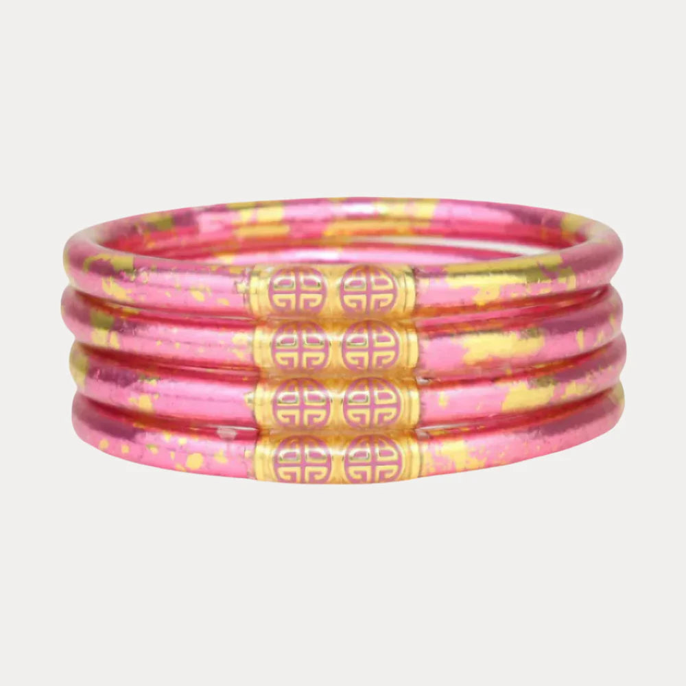 Rose & Gold All Weather Bangles (Set of 4)