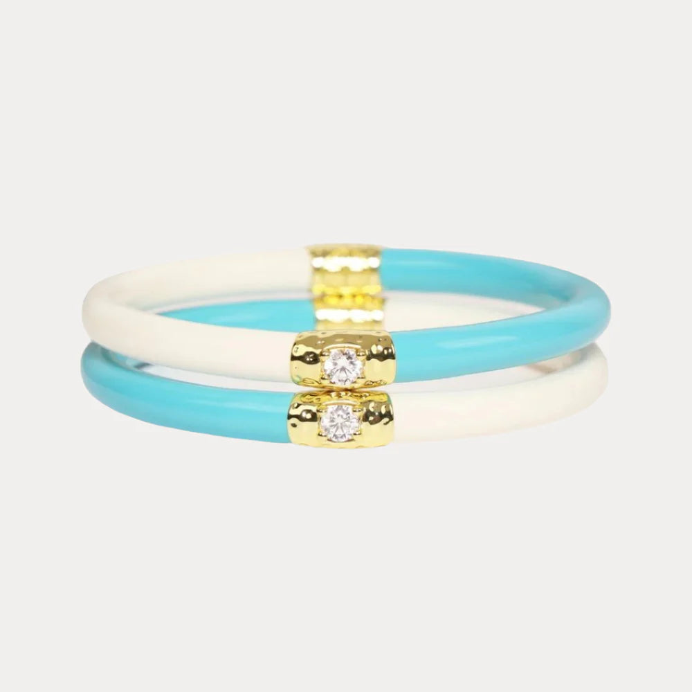 Turquoise & Ivory Yin Yang All Weather Bangles
