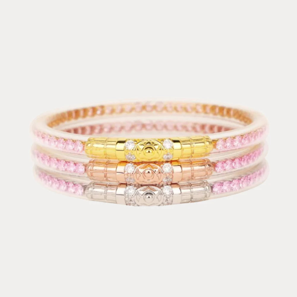 Petal Pink All Weather Bangles (Set of 3)
