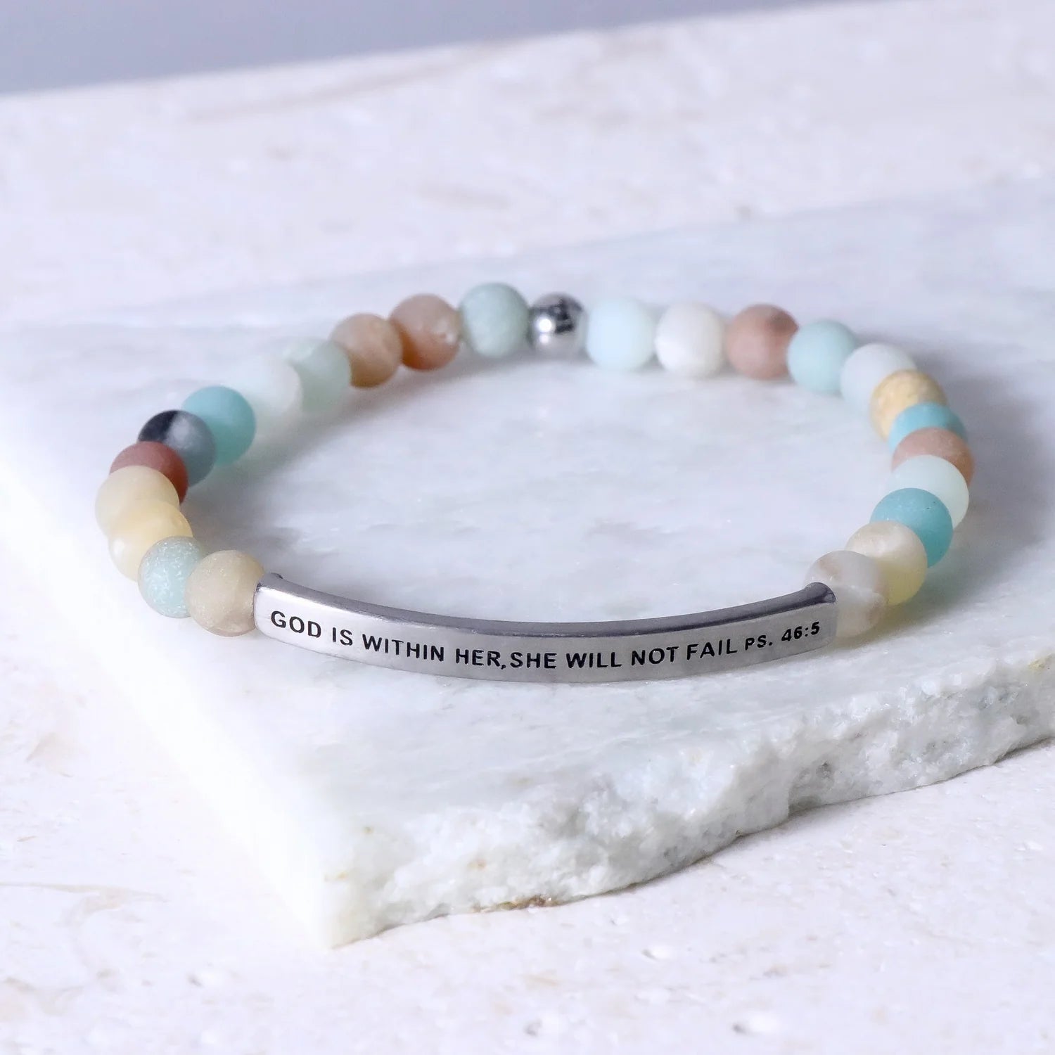 God Is Within Her, She Will Not Fail- Psalms 46:5 Bracelet