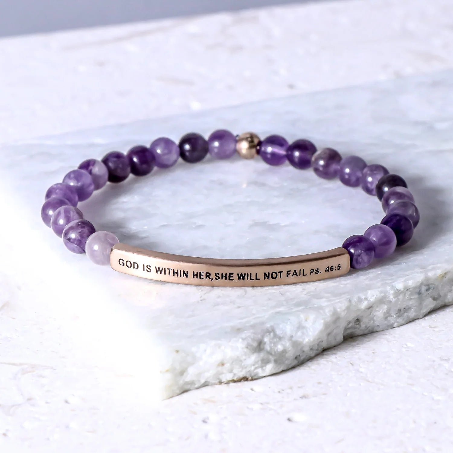 God Is Within Her, She Will Not Fail- Psalms 46:5 Bracelet