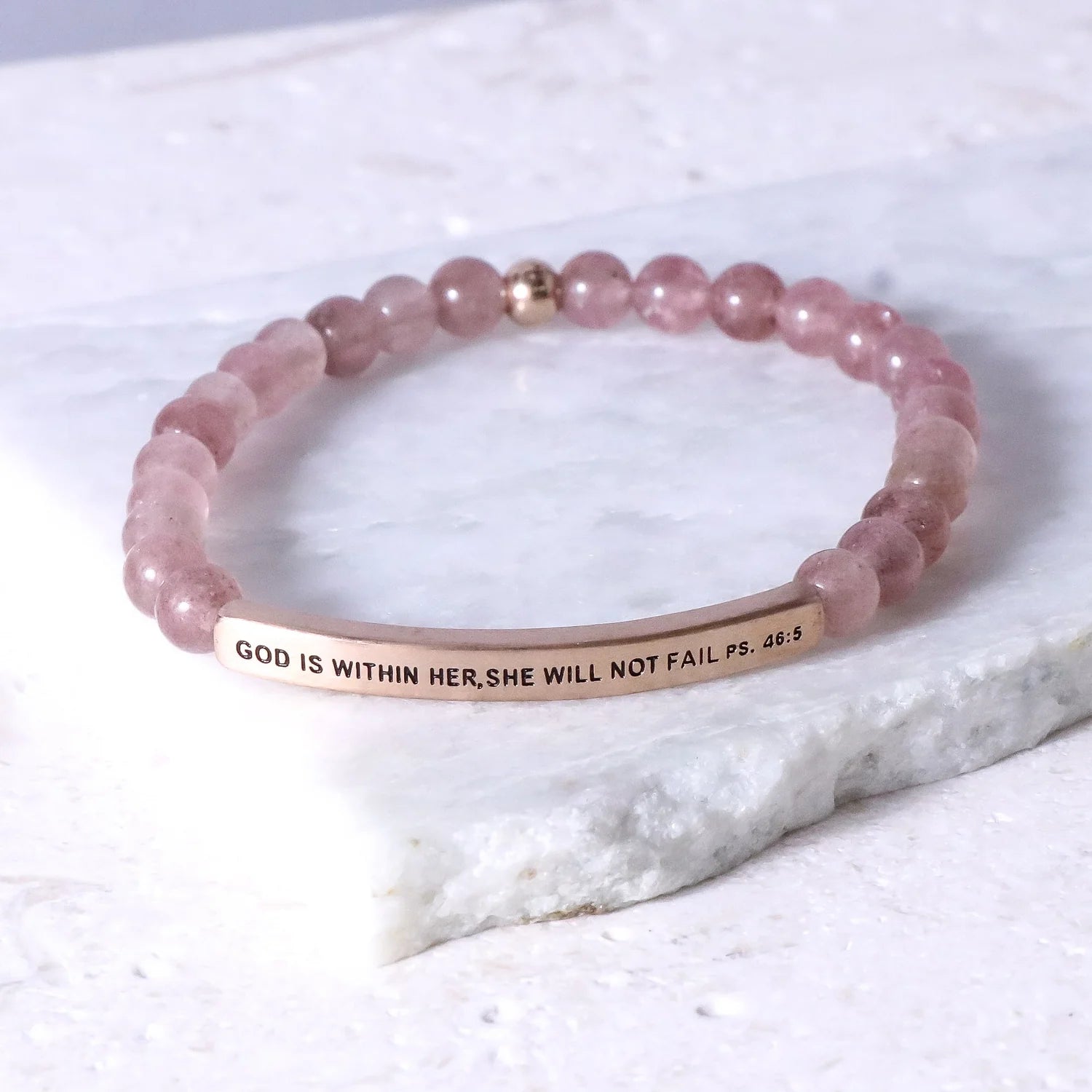 God Is Within Her, She Will Not Fail- Psalms 46:5 Bracelet