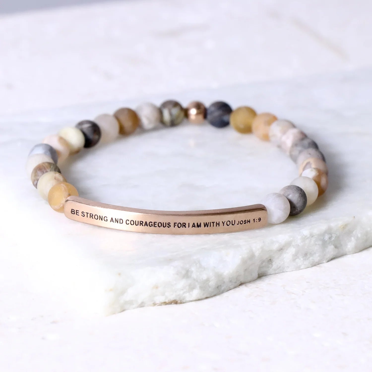 Be Strong And Courageous For Who I Am With You Joshua 1:9 Bracelet