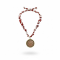 Burgundy/White 1977 Necklace