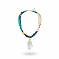 Multi-Color Scarf Diamond Pendant Necklace