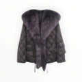 Nylon Sailor Coat with Fox Fur