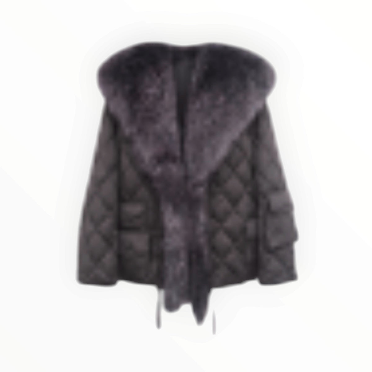 Nylon Sailor Coat with Fox Fur