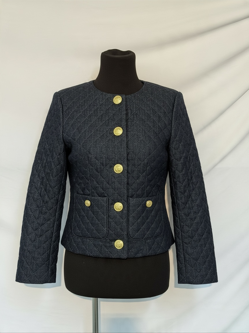 Denim Short Jacket- Dark Denim