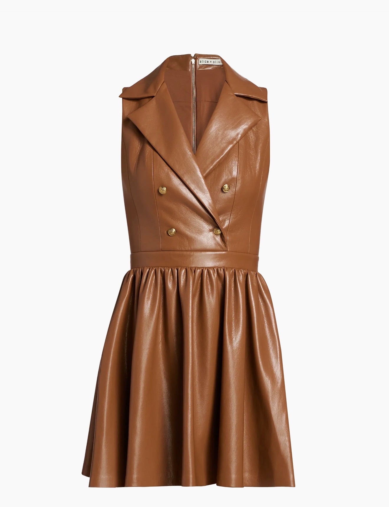 Faux Leather Mini Dress