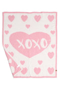 XOXO & Heart Luxury Soft Throw Blanket- Pink