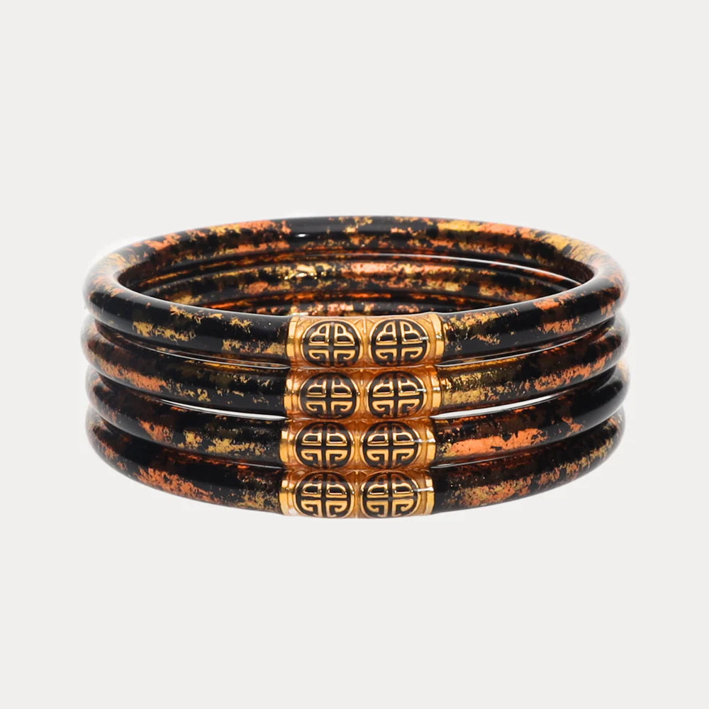 Leopard All Weather Bangles (Set of 4)