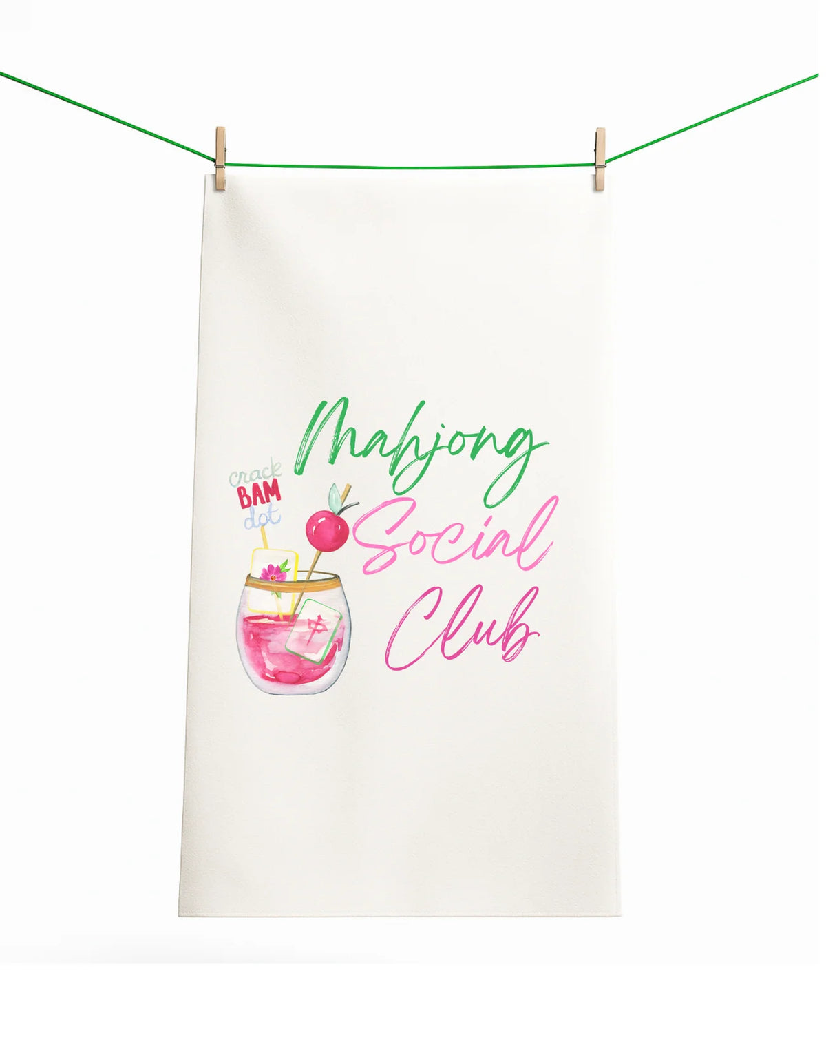 Mahjong Gift Towel Social Club Cute Hostess
