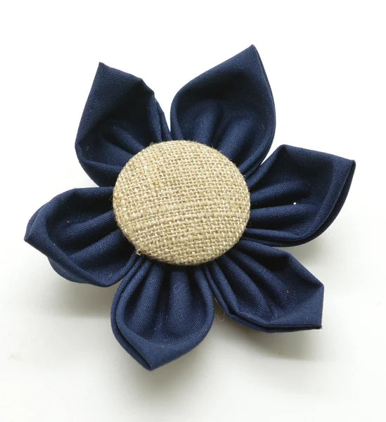 Assorted Flower with Burlap Dog Buttons