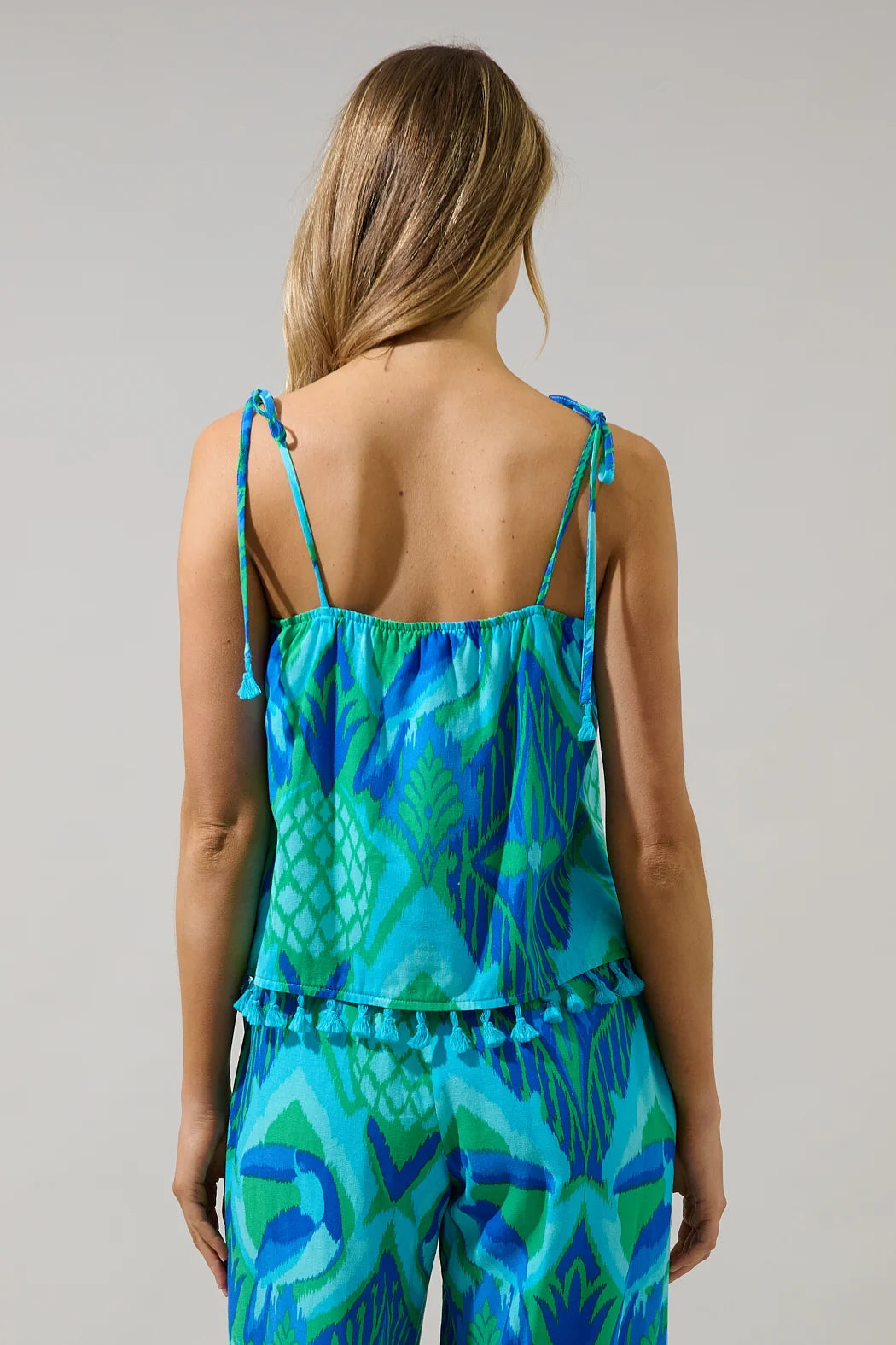 Bliss Tropical Yari Cami Top- Blue