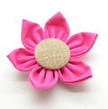Assorted Flower with Burlap Dog Buttons