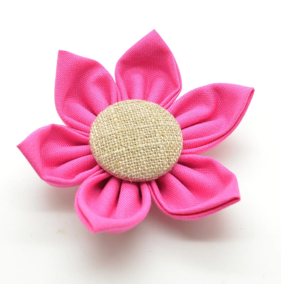 Assorted Flower with Burlap Dog Buttons