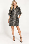 Metallic Cheetah Dress